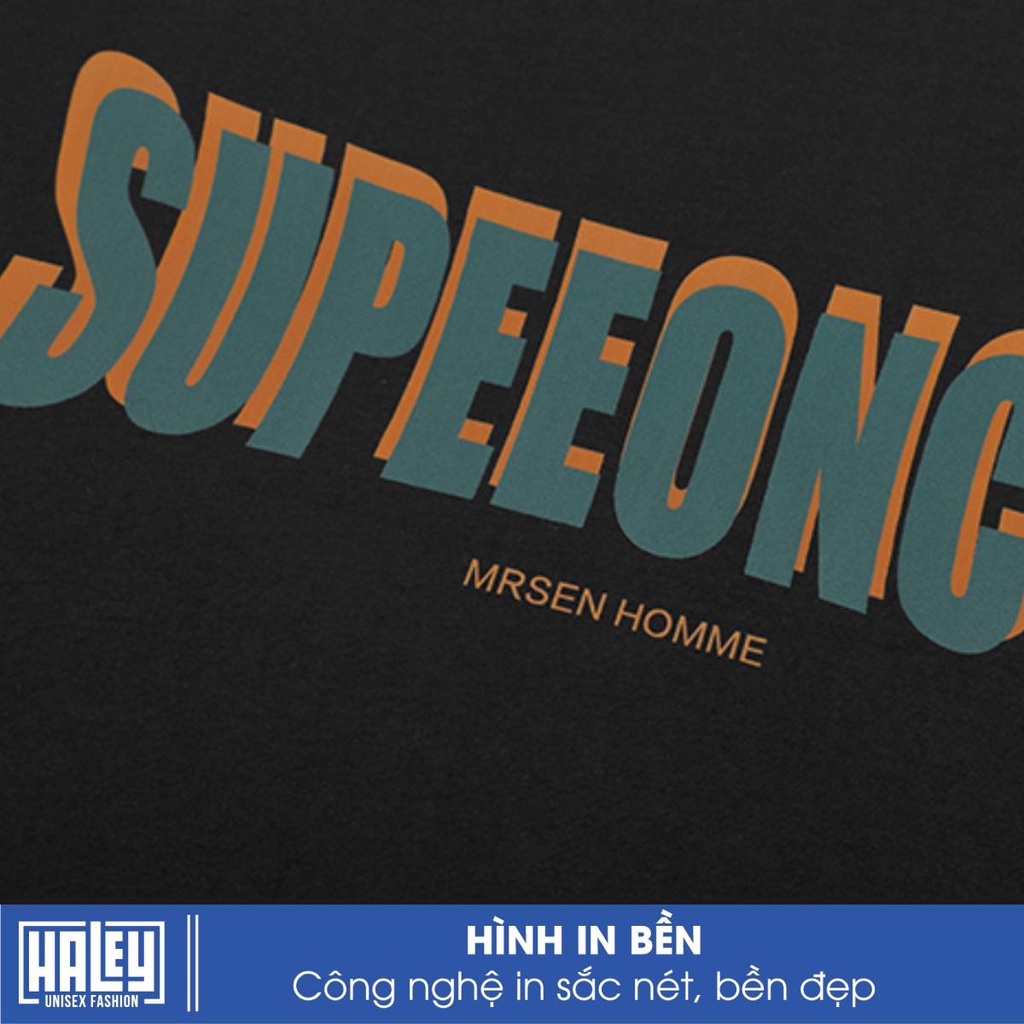 Áo Thun Unisex HALEY Tay Lỡ Mã TN92 SUPEEON Form Rộng Nam Nữ vải cotton phong cách Hàn Quốc Basic