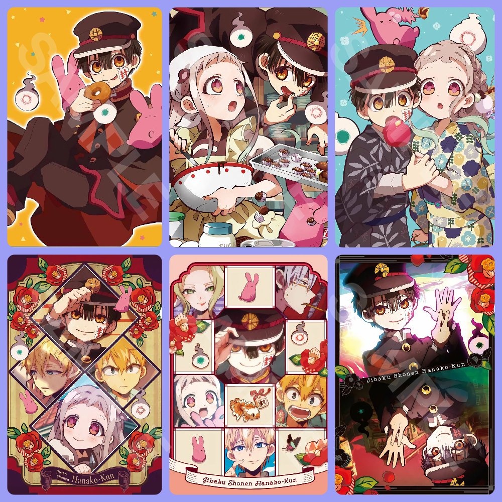 Ảnh card bo góc in hình JIBAKU SHOUNEN HANAKO-KUN Cậu Ma Nhà Xí m1 thẻ bo viền 5*8cm anime chibi sưu tầm