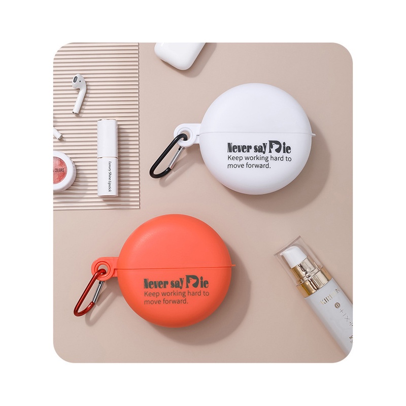 Hộp Đựng Tai Nghe Hình Tròn Chống Bụi Có Khóa Bấm