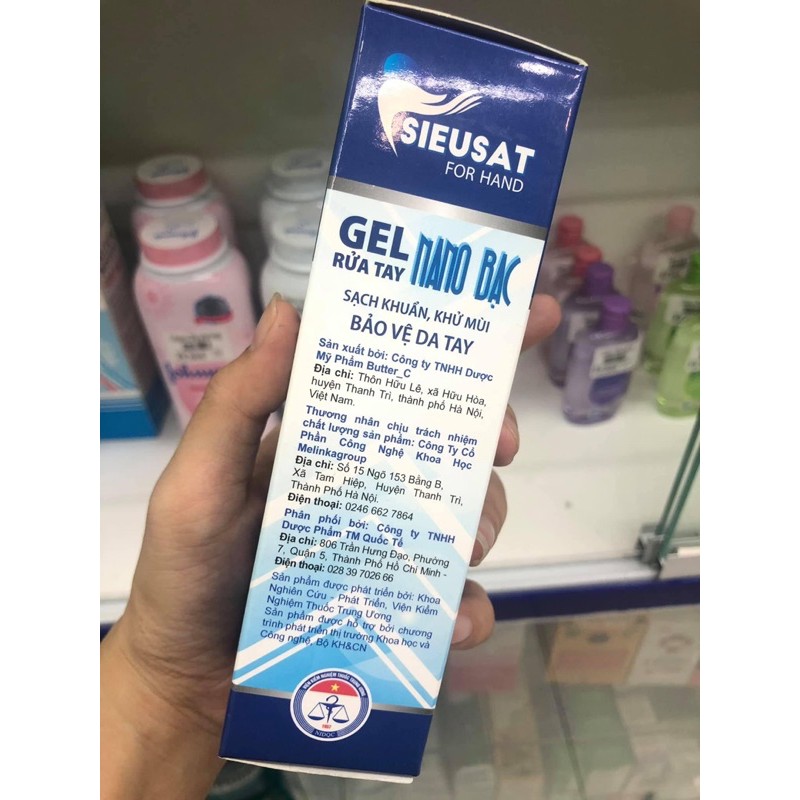 Gel rửa tay khô Sieusat khử trùng diệt khuẩn Nano Bạc | BigBuy360 - bigbuy360.vn