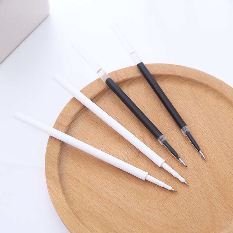 Combo 20 Ruột bút bi bấm 0.5mm, ruột bút gel dạng bấm Ếch Ộp Vpp, Ngòi bút bi bấm văn phòng phẩm học sinh