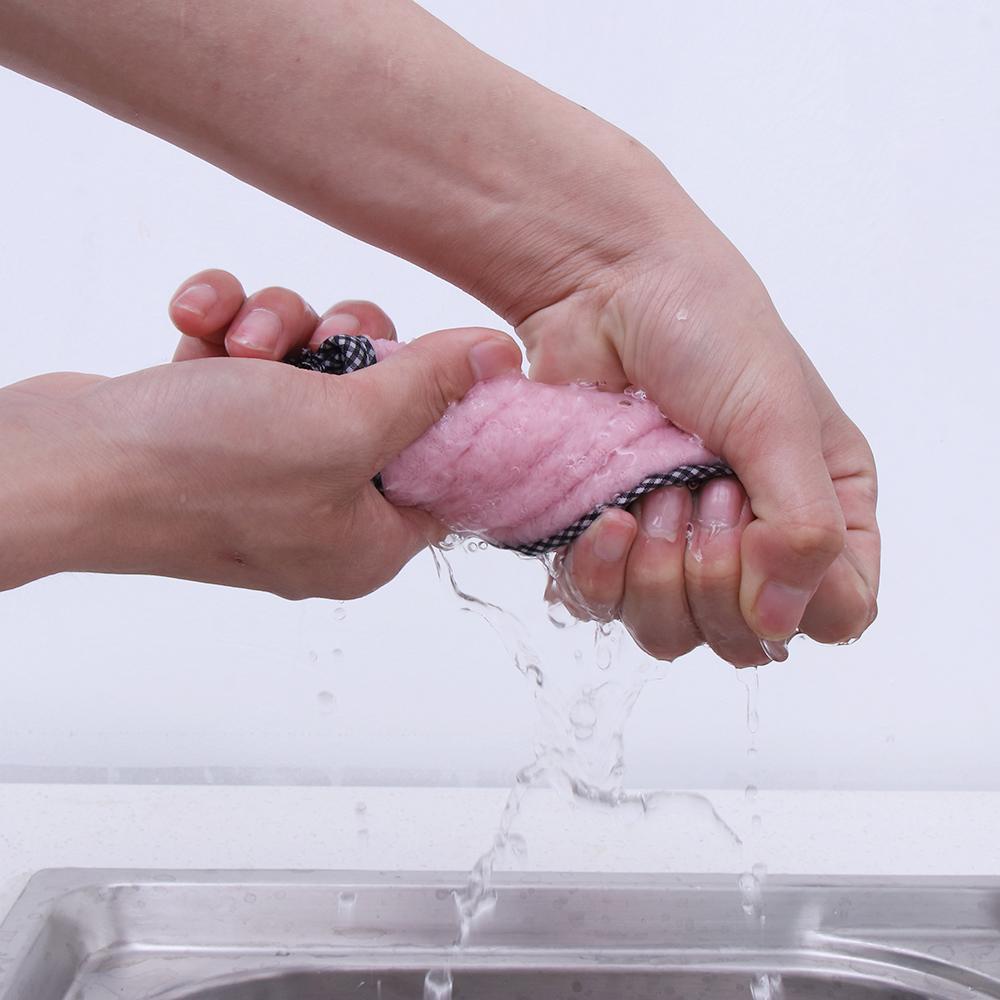 Khăn Lau Chén Dĩa Bằng Lông Cừu San Hô Dày Dặn Cho Nhà Bếp