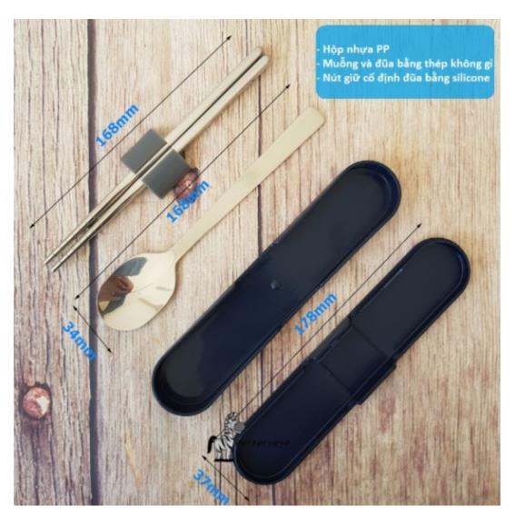 Bộ Muỗng Đũa Lock&Lock Bằng Thép Không Gỉ - HPL105, 1 set gồm 2 món, gọn nhẹ phù hợp mang ăn cơm văn phòng, ăn món Hàn