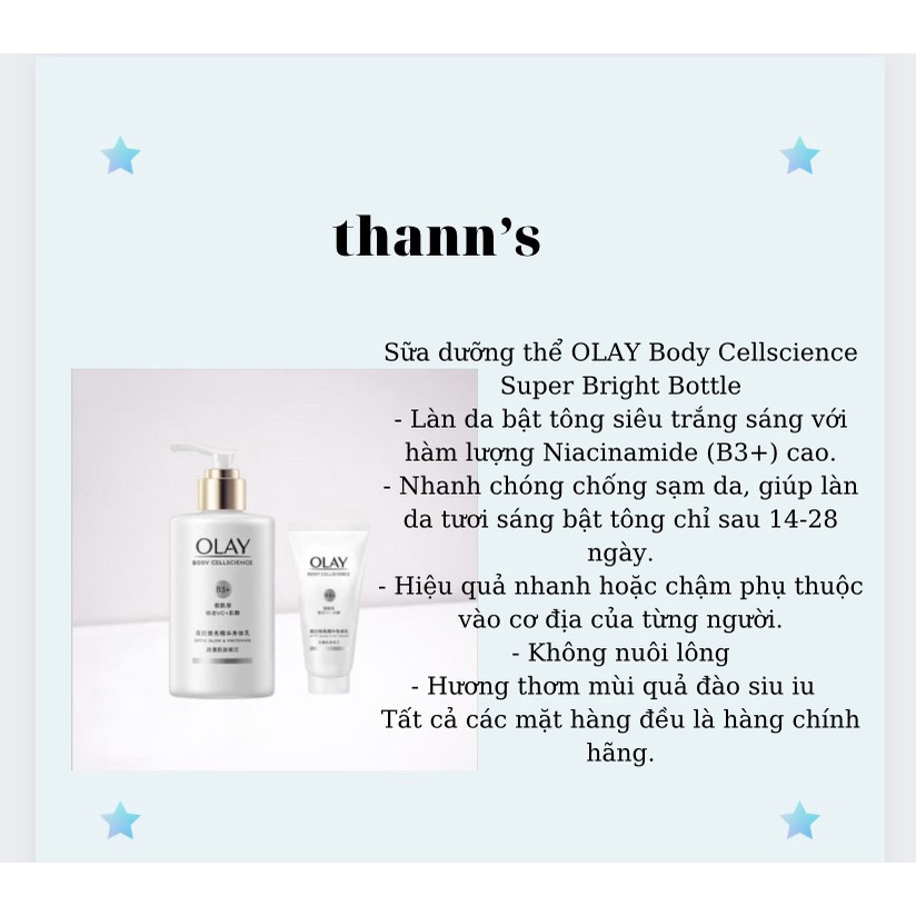 Sữa Dưỡng Thể Trắng Da Olay Super Bright Vitamin C + B3 Thế Hệ Mới 250ML, Hàng nội địa Trung - BLISS CONRNER