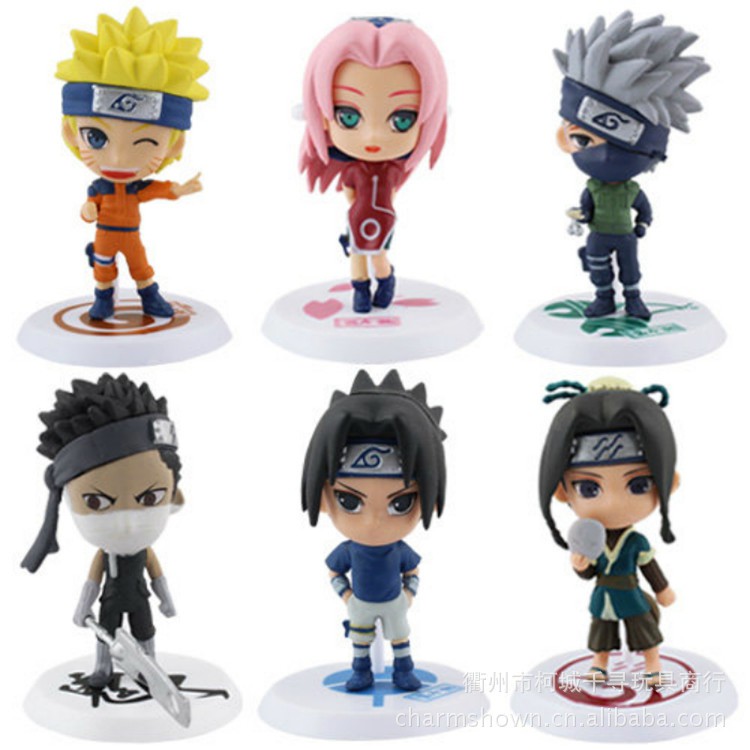 Bộ 6 mô hình Naruto chibi phần 1 có bán lẻ nhân vật