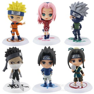 Bộ 6 mô hình Naruto chibi phần 1 có bán lẻ nhân vật