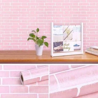 Cuộn giấy dán tường gạch hồng dài 10 mét rộng 45cm