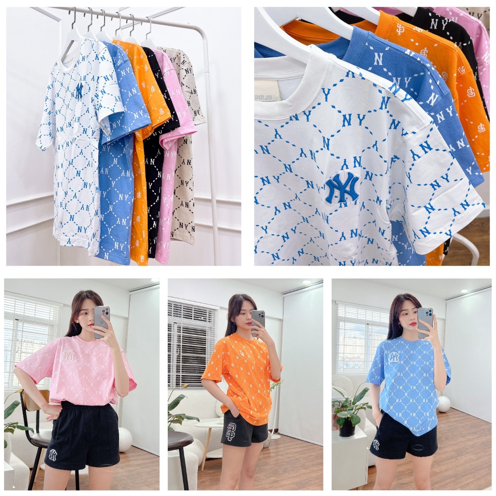 Áo Thun MLB NY Monogram Diamond Tee VNXK - ÁO PHÔNG HÀNG XUẤT DƯ NY015