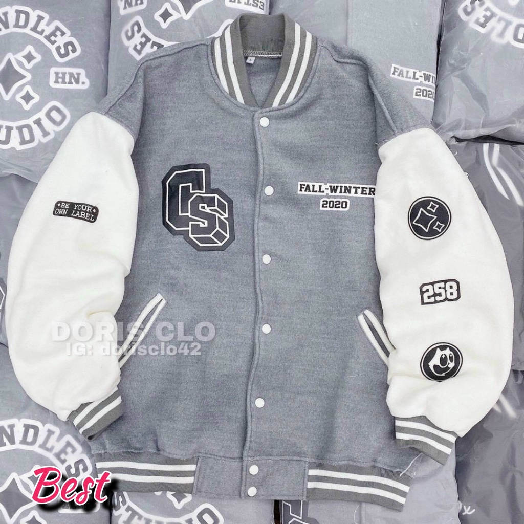 Áo Khoác bomber nỉ cao cấp  trần bông dày mịn form Unisex nam nữ, fashion best