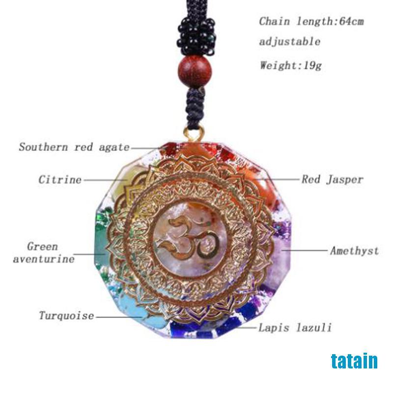 Dây chuyền mặt đá Orgonite thủ công chakra thiền năng lượng WK