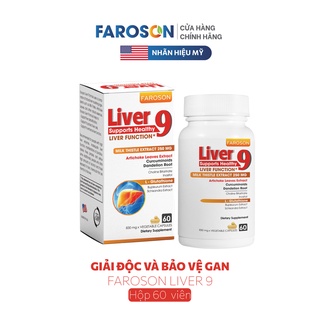 Giải độc gan mát gan silymarin Faroson Liver 9​ 60 viên