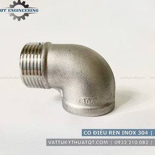 Co Điếu Ren Inox 304 | DN8,DN10,DN15,DN20 [VATTUKYTHUATQT.COM]