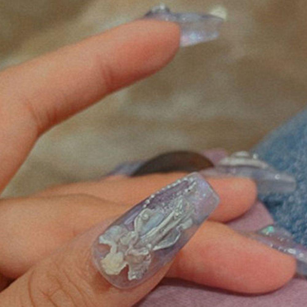 Khuôn Silicone Chạm Khắc Móng Hình Thiên Thần 3D Phong Cách Gothic