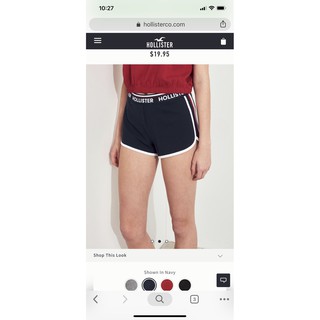Quần tập cho nữ HOLLISTER HIGH-RISE CURVED HEM SHORT