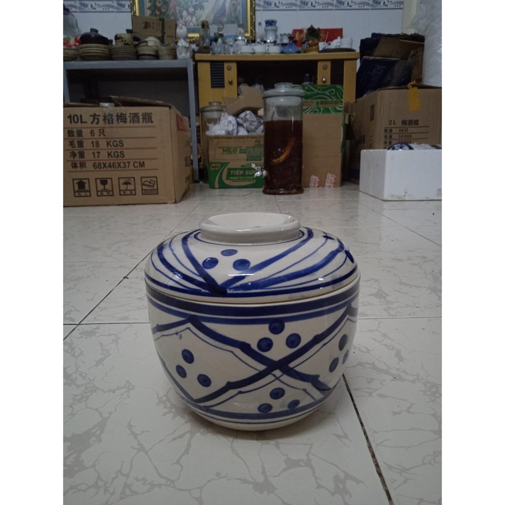 thố sành đựng gia vị 17cm