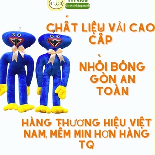 Gấu bông huggy wuggy trong game poppy playtime, gấu bông mini size 45cm, 65cm, màu hồng và màu xanh Titkids