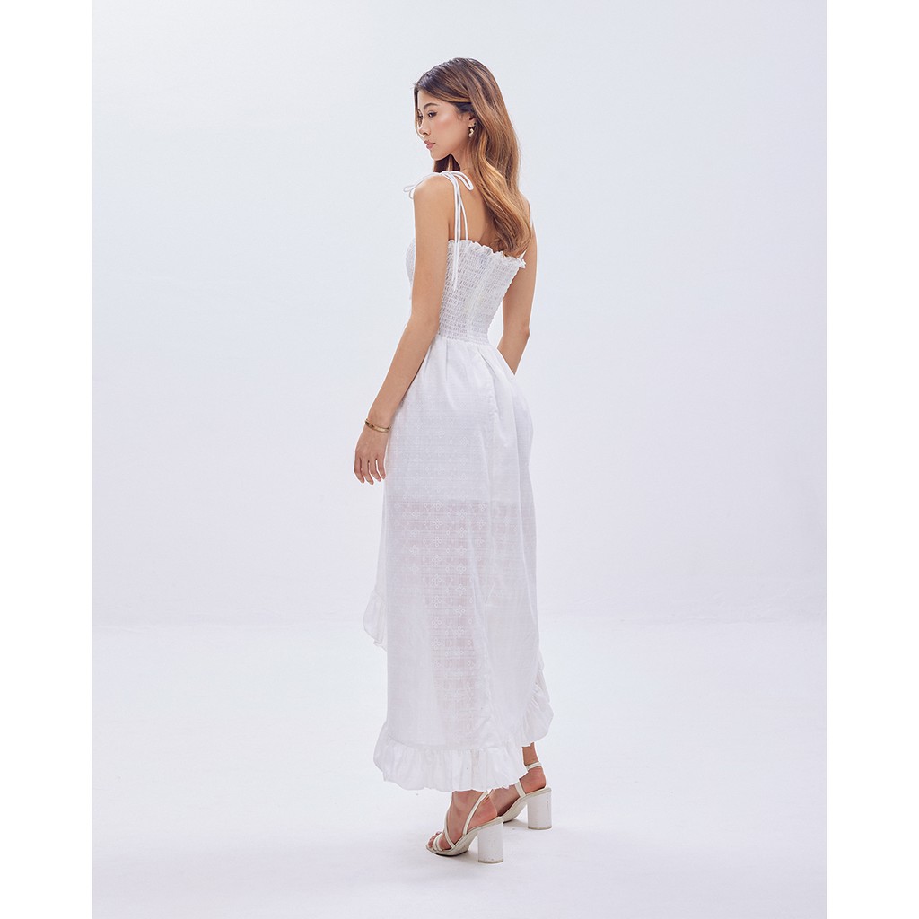 Đầm maxi SheByShj hai dây màu trắng - Mani Dress