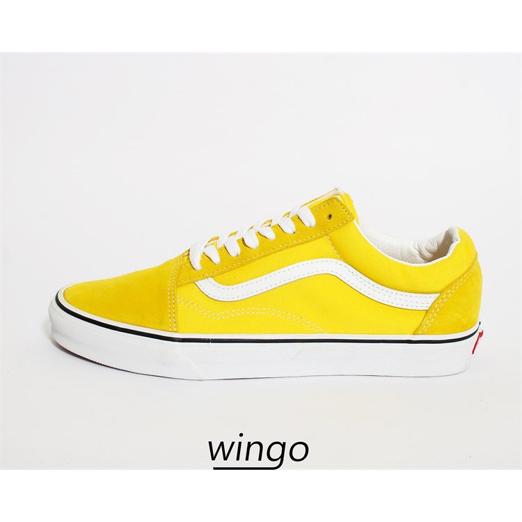 (Giày Chính Hãng) Vans Old Skool Vibrant Yellow/True White