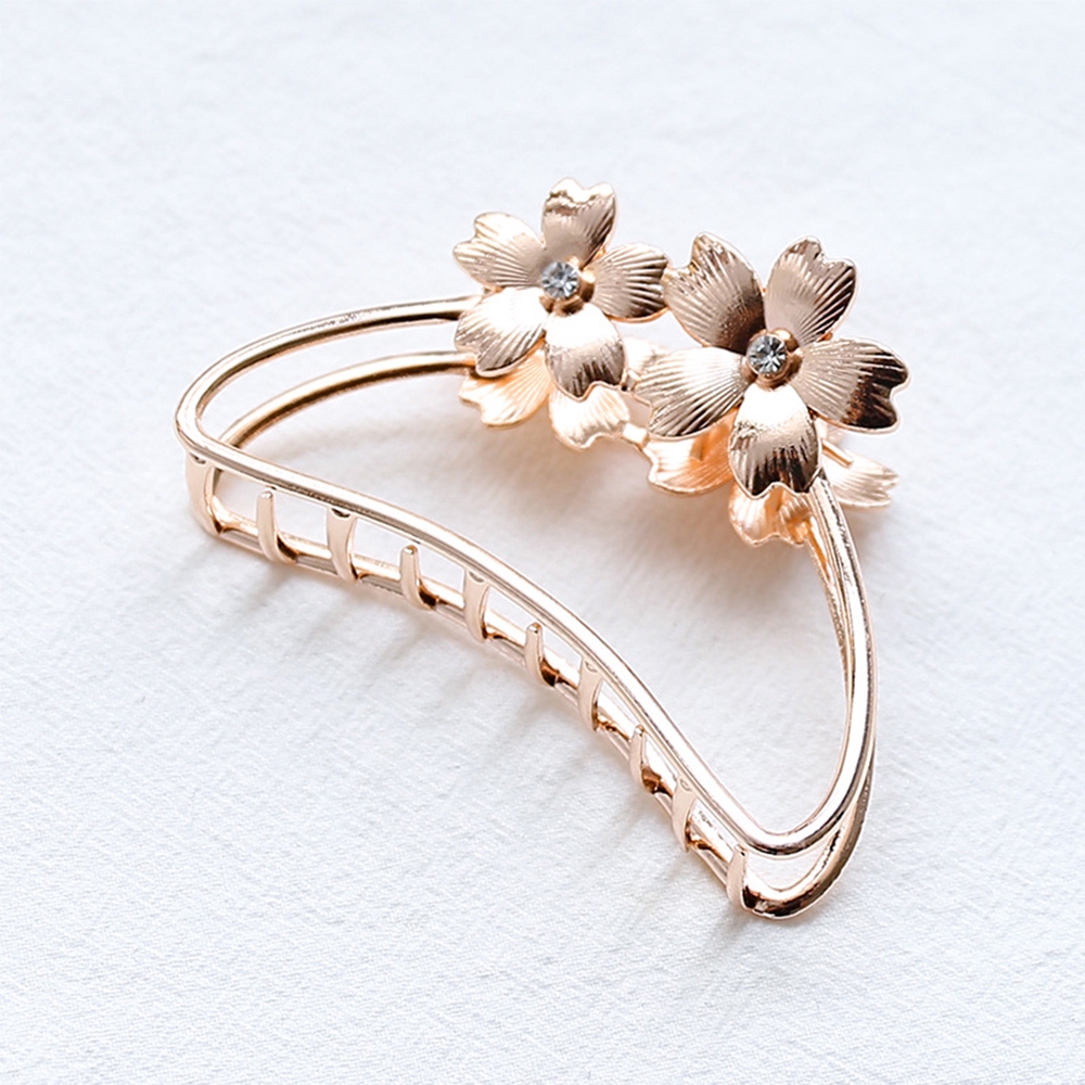 Kẹp tóc càng cua trang trí hình bông hoa đáng yêu