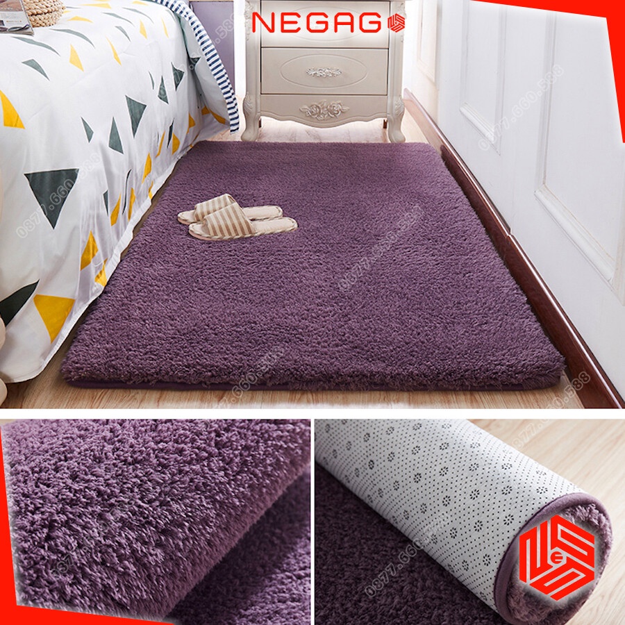 Mua Thảm trải sàn ở hà nội | CỪU | màu Xám Tím 1m6x2m | NEGAGO