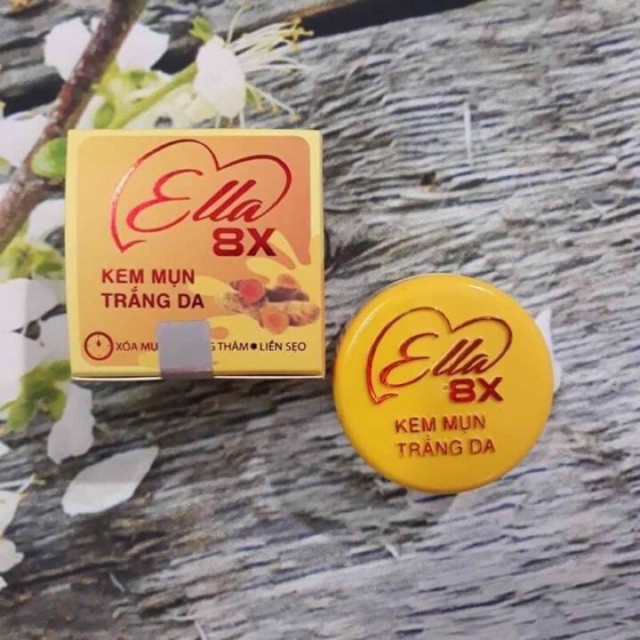 Kem mụn trắng da Ella 8x