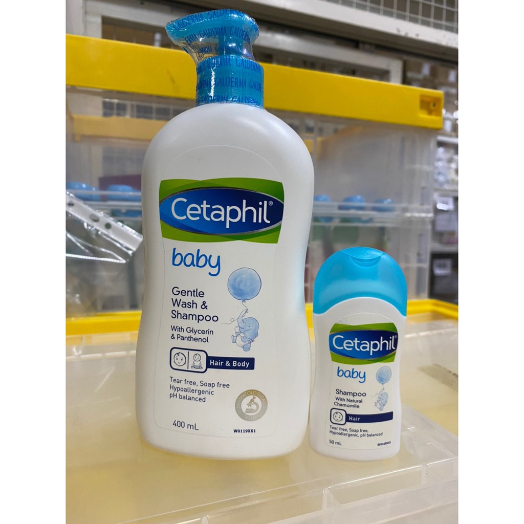 Sữa tắm gội Cetaphil baby Wash & shampoo nhập khẩu Đức,cho trẻ sơ sinh,công thức siu nhẹ thiên nhiên 400ml