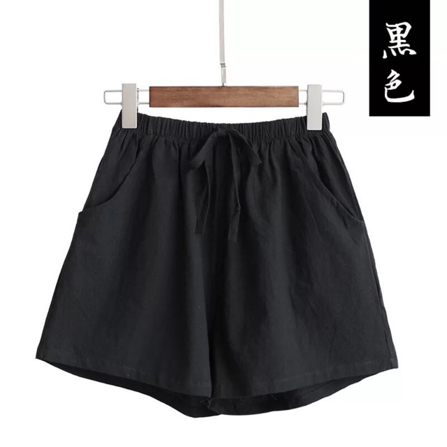 Quần shorts nữ, quần đùi đũi cạp chun QĐ1