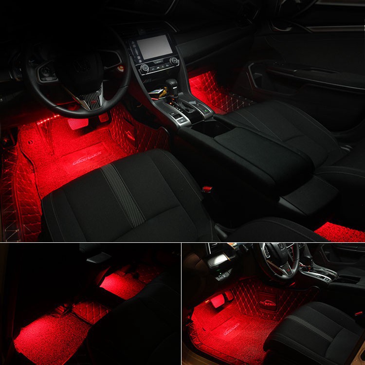 [Beman123]  Đèn led gầm ghế ô tô loại có Remote Điều Khiển Chế Độ Nháy