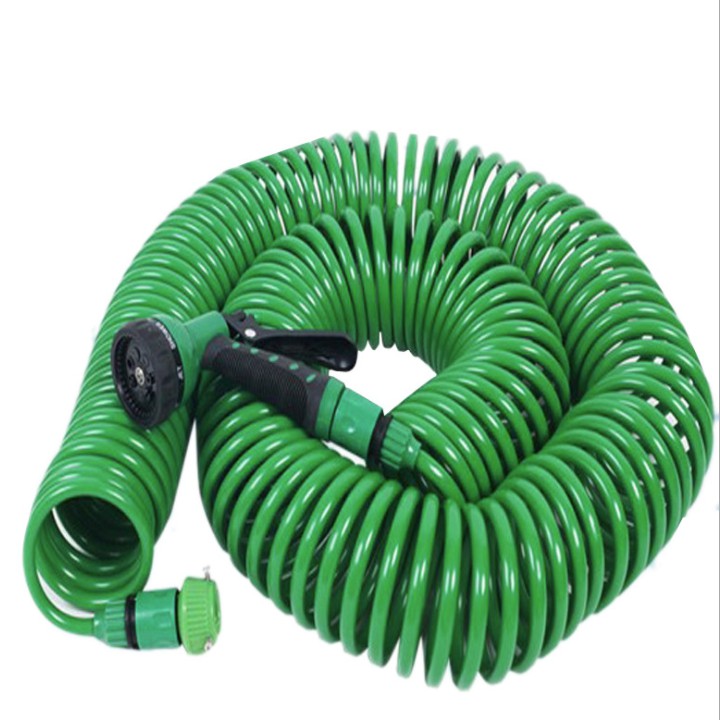 🚿TLG🚿 Bộ vòi xịt nước tưới cây đa năng 7 chế độ kèm dây tưới dạng lò xo co dãn 206791