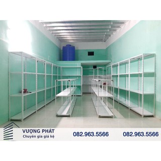 Kệ sắt V lỗ đa năng 2 tầng, đủ kích thước. Rẻ vô địch
