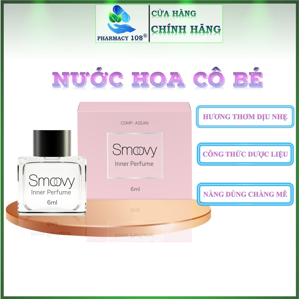 Nước hoa vùng kín ✅CHÍNH HÃNG✅Nước hoa Smoovy Inner Perfume dịu nhẹ quyến rũ lâu dài an toàn - Chai 6ml