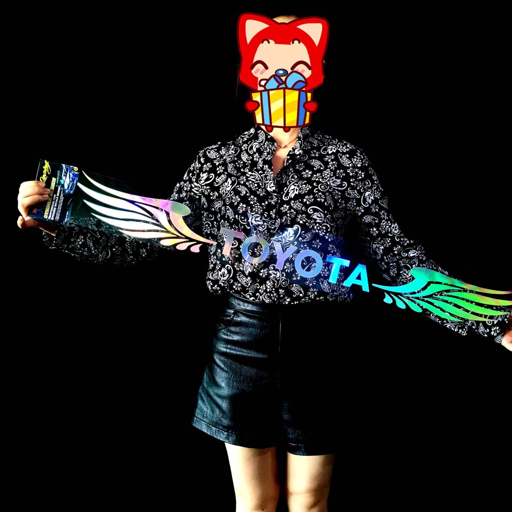 Miếng dán trang trí cửa sổ/kính chắn gió xe hơi hình chữ laser phản quang