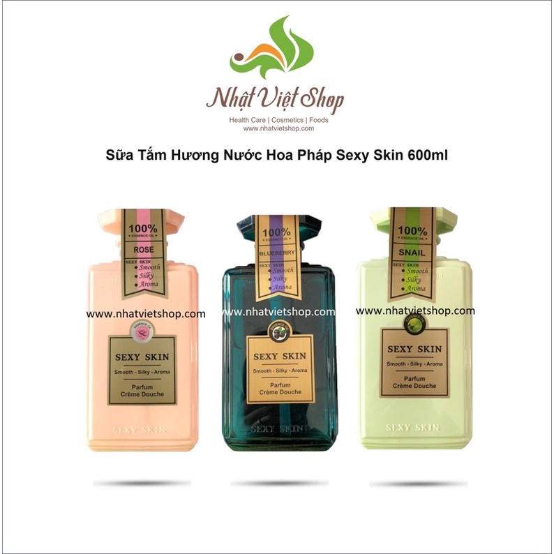 Sữa tắm hương nước hoa Pháp Sexy Skin 600ml