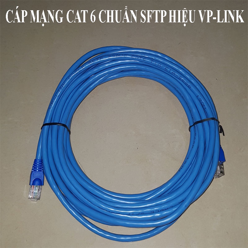 Cáp mạng  bấm sẵn 2 đầu dùng được ngoài trời Cat6 SFTP / UTP hiệu VP-Link / Golden Link dài 10m 20m 30m - Dây cáp mạng