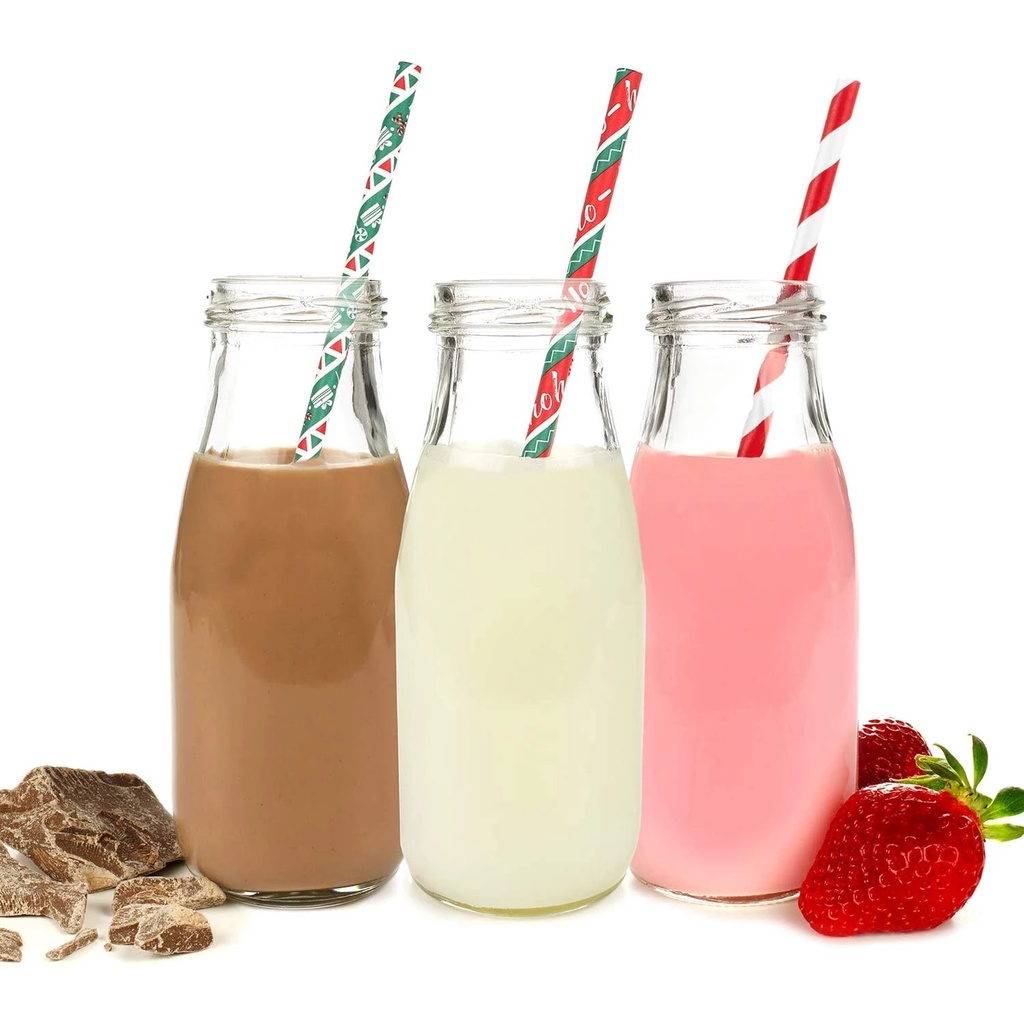 Set 25 Ống Hút Giấy Kraft Họa Tiết Hoa Tuyết Ánh Đồng Lấp Lánh Dùng Một Lần Trang Trí Sự Kiện Đa Ứng Dụng