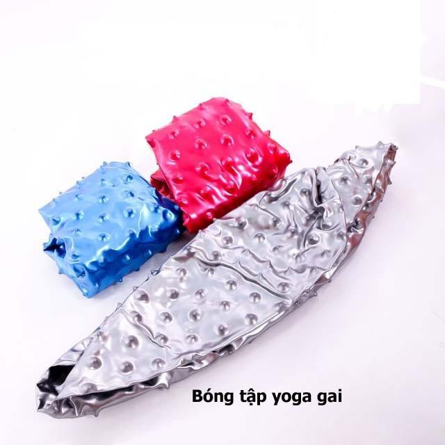 Bóng tập Gym,Yoga gai 75cm loại dày - 1kg ( Tặng Kèm 1 Bơm và bộ nút, gẩy bóng)