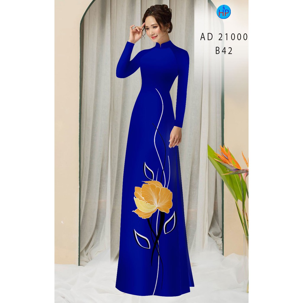 Vải áo dài họa tiết AD21000 in 3D cực duyên