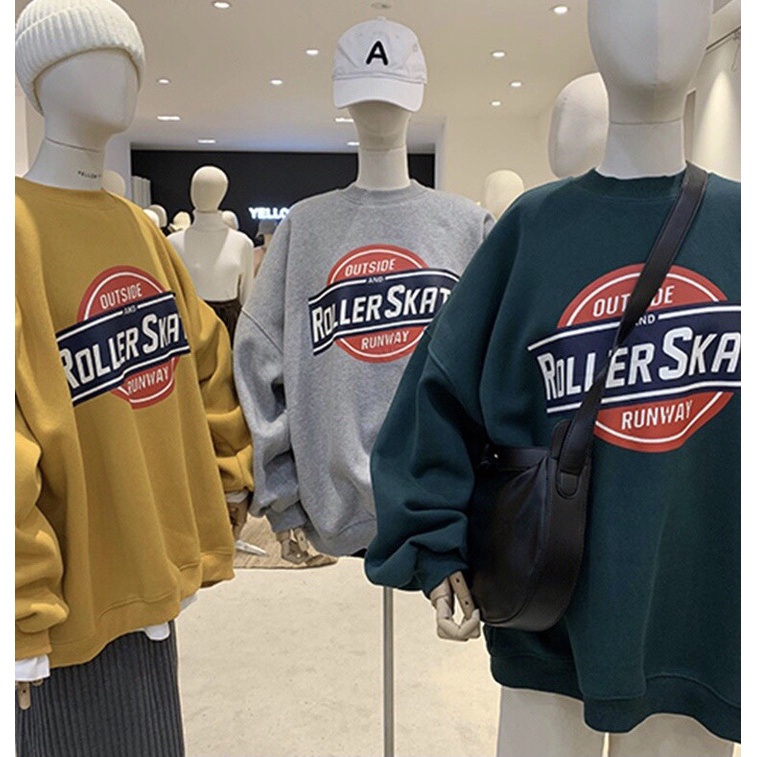 Áo 𝐒𝐖𝐄𝐀𝐓𝐄𝐑 𝐍𝐈̉ 𝐎𝐔𝐓𝐒𝐈𝐃𝐄 ROLLER SKATE ( 4 màu xanh , đen , vàng , xám )