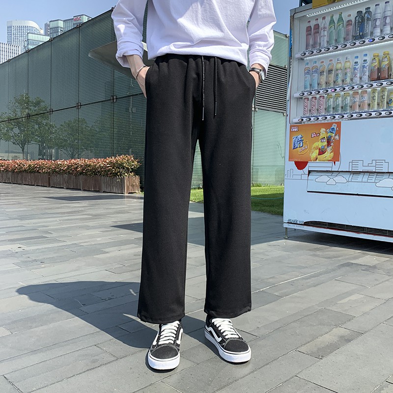 Quần dài ống rộng kiểu dáng thể thao thời trang mùa hè cho nam | BigBuy360 - bigbuy360.vn