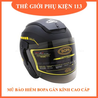 [Siêu Rẻ] Mũ Bảo Hiểm Bopa Cao Cấp - Có Kính Tráng Gương Chống Tia UV