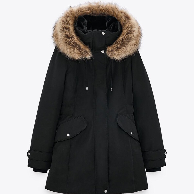 Áo parka nữ zara xuất khẩu áo khoác parka lót lông -AK4