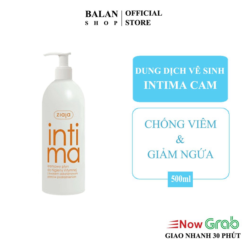 DUNG DỊCH VỆ SINH PHỤ NỮ INTIMA ZIAJA - BỔ SUNG AXIT ASCORBIC 500ml