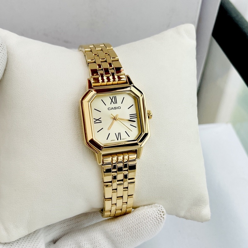 Đồng hồ nữ dây thép Casio LTP E169G 9B GOLD