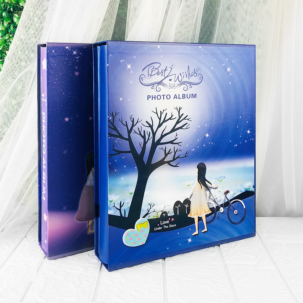 Album ảnh 13x18 cao cấp 200 tấm Love under star (AB28)