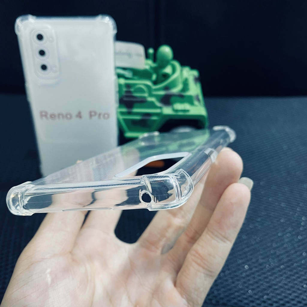 Ốp lưng chống sốc OPPO Reno 4 Pro/ Reno4 pro dẻo trong suốt cao cấp bo 4 góc chống va đập