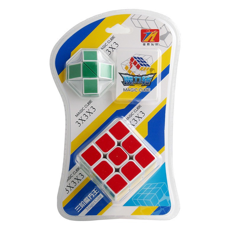 Bộ 2 rubic vuông tròn 3x3 loại tốt dễ xoay cho bé