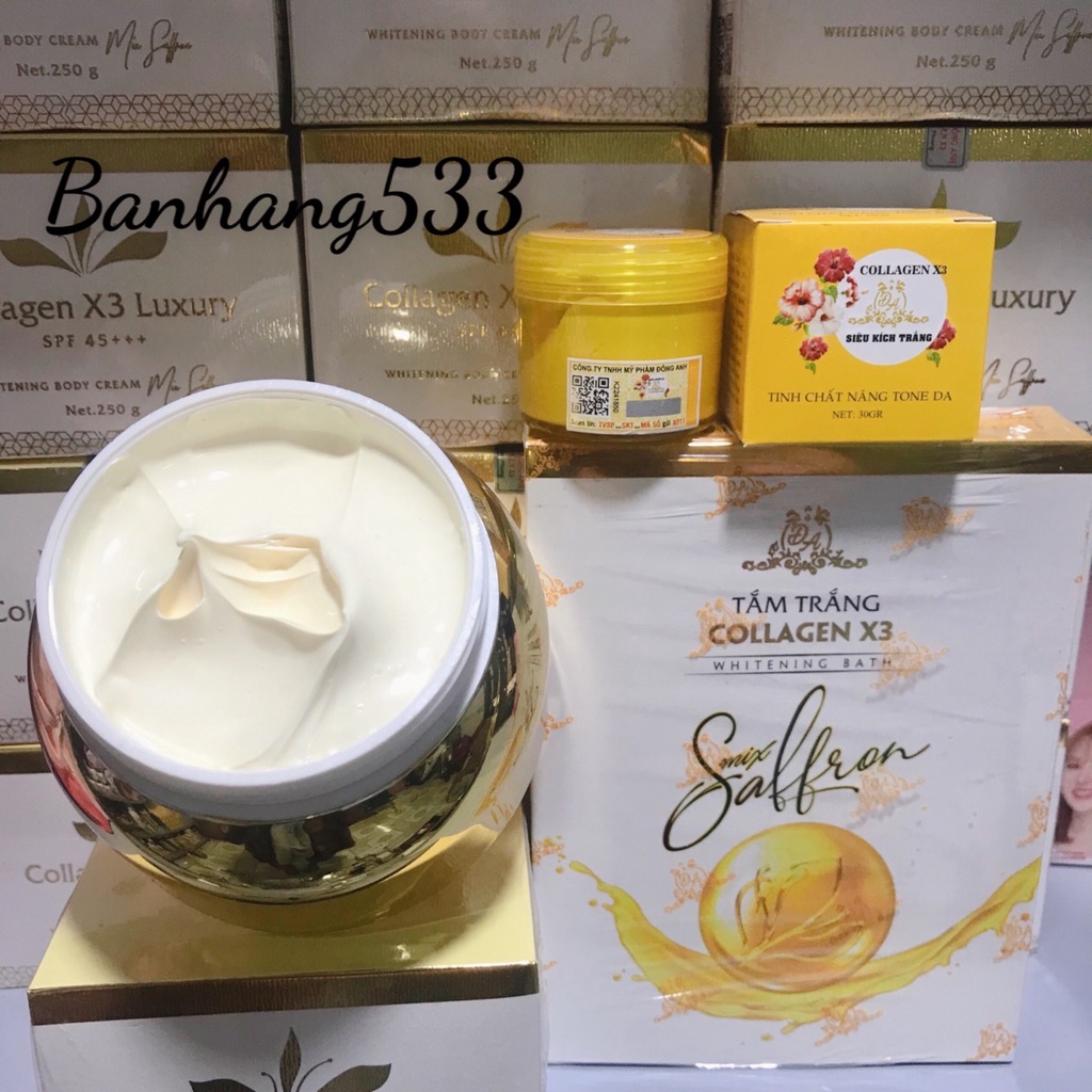 Combo trắng da Body Luxury + Tắm trắng X3