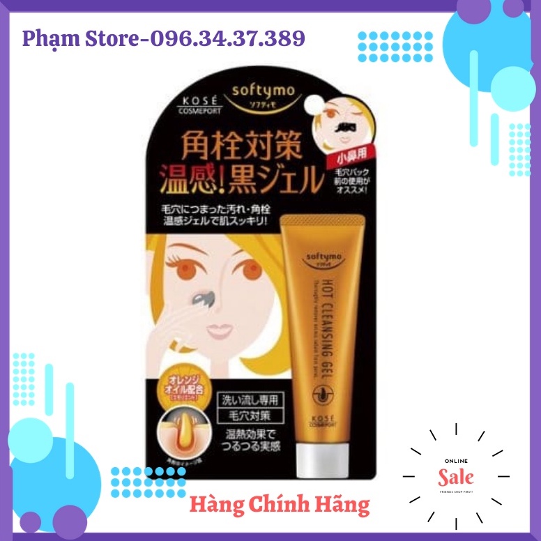 Kem Lột Mụn Mũi, Mụn Đầu Đen Kose Softymo Hot Cleansing Gel 25g- Hàng Nội Địa Nhật Bản