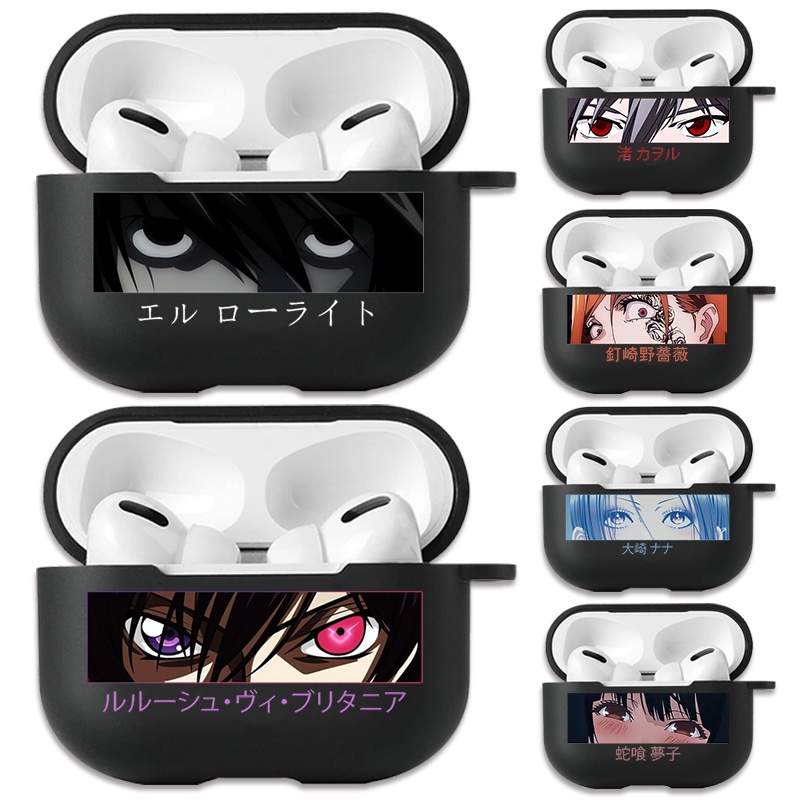 Vỏ Bảo Vệ Hộp Sạc Tai Nghe airpods pro lelouch l nobara nana satoru 3 2 1 Bằng Silicon Mềm Hình Đôi Mắt anime