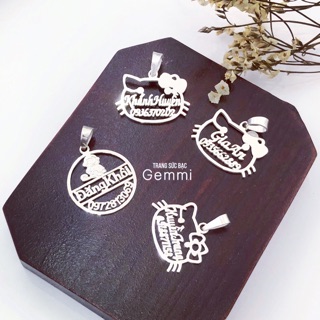 Mặt dây chuyền Bạc khắc tên - Mặt dây chuyền cho bé (order)